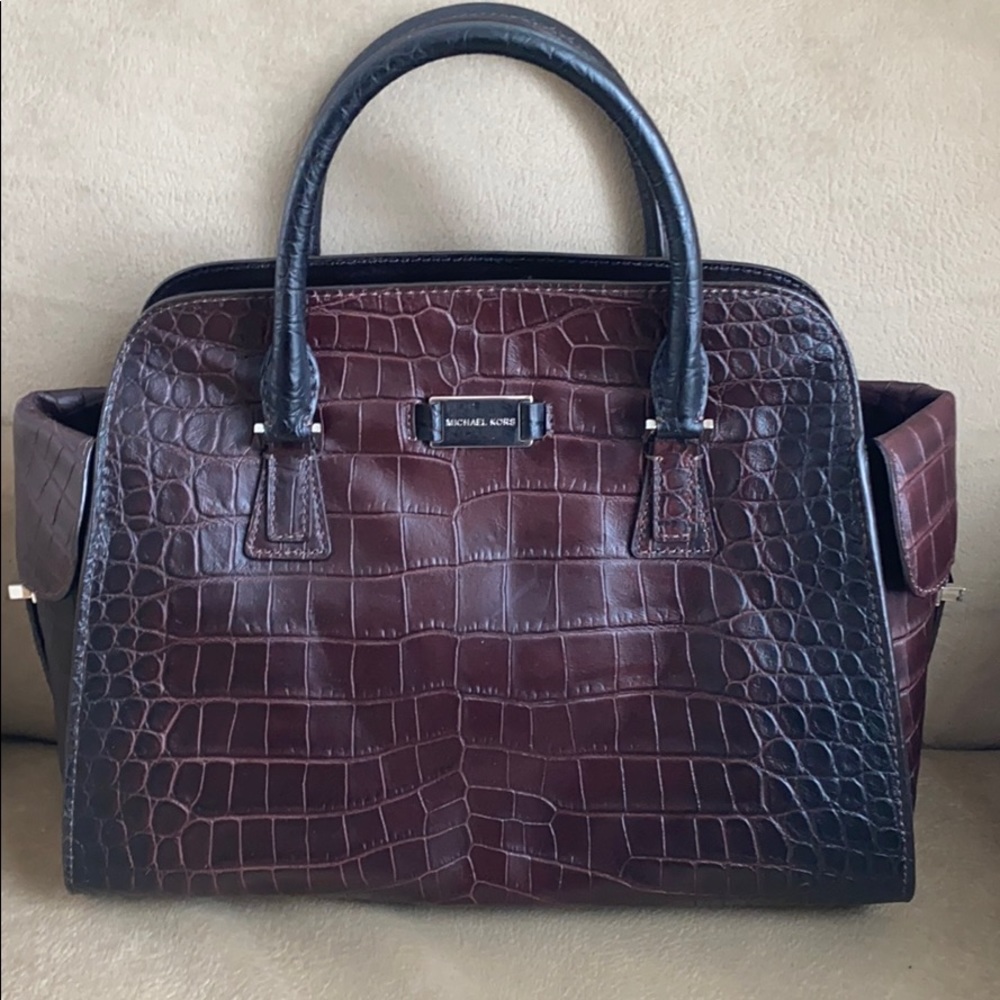 Michael Kors Gia Satchel in plum